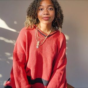 Oversized Red Sweater
